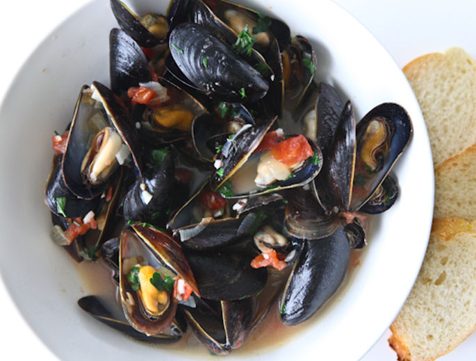 Steamed Mussels